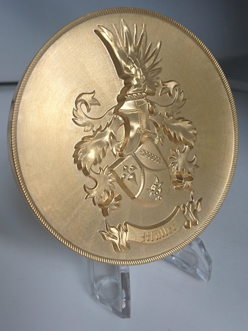3D Bronze Wappen, Medaille, Metallplatte