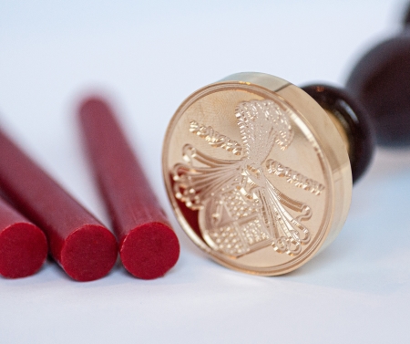 Siegelstempel mit Familienwappen